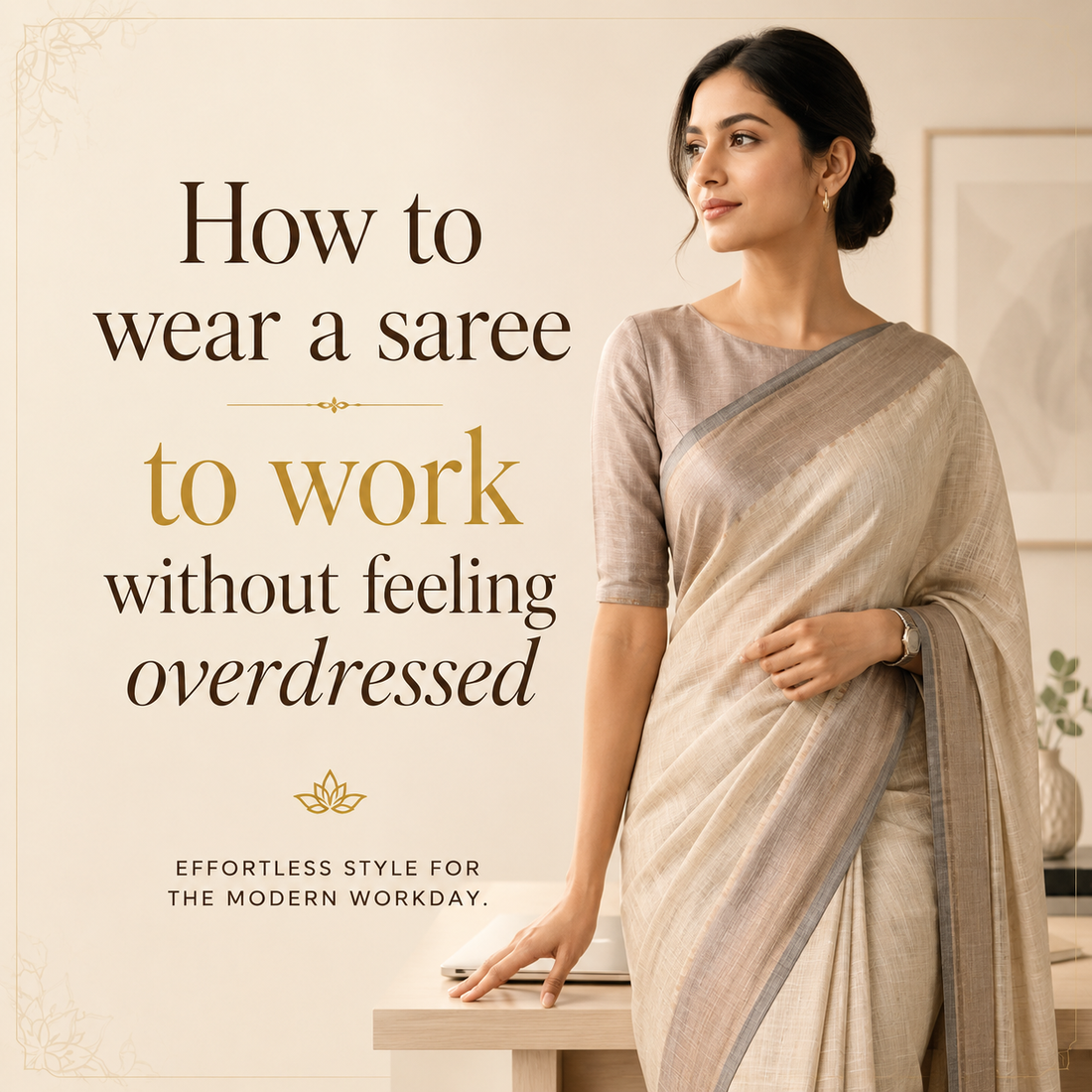 How to wear a saree to work without feeling overdressed